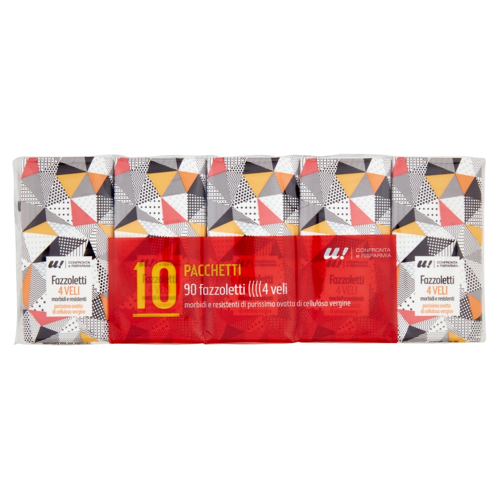 10 Pacchetti di Fazzoletti 4 veli U! Confronta e Risparmia